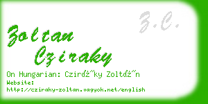 zoltan cziraky business card